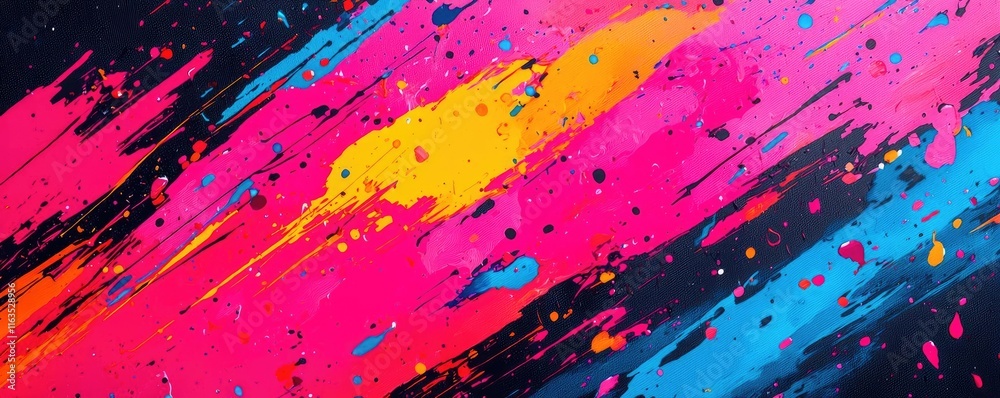 Aufkleber Splatter abstract background concept. A vibrant splash of colors creating an energetic and dynamic abstract background.