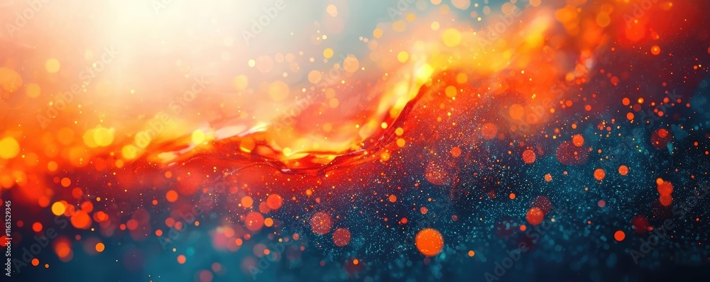 Aufkleber splatter abstract background concept. abstract warm and cool colors blend, creating a vibrant, dynam