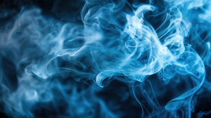 Fototapeta premium Abstract Blue Smoke Swirls: A Mystical Haze