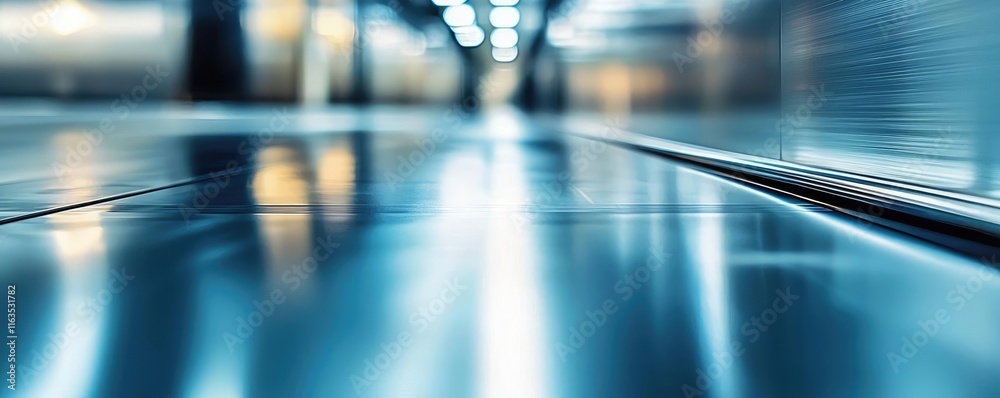 Poster brushed abstract background concept. close-up view of a sleek, metallic surface reflecting lights in