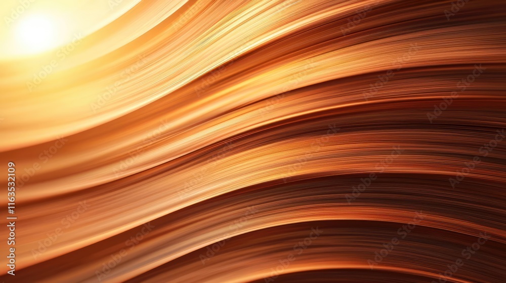 Poster Brushed abstract background concept. Abstract wavy lines in warm tones create a dynamic visual texture for artistic design.
