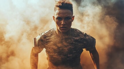 Intense Training Session in Bright Gym Environment