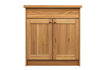 wooden cabinet isolated on white or transparent background