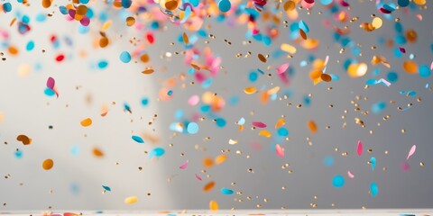 confetti from a celebration bright confetti falling from above a