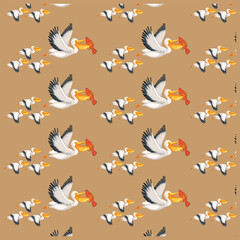 seamless pattern with birds