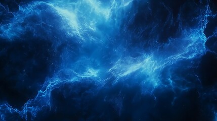 Abstract blue neon waves gently flowing across the canvas, creating a calming, futuristic look with glowing edges.