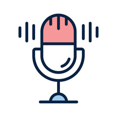 Voice recorder icon representing audio recording and communication