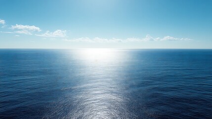 Obraz premium Serene Ocean Under a Bright Blue Sky