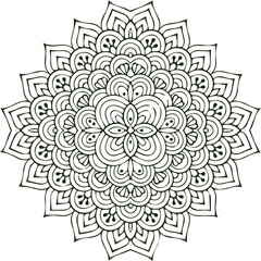 Beautiful flower art and mandala vector design