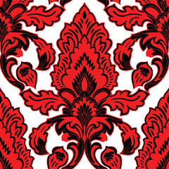 pattern with red flowers