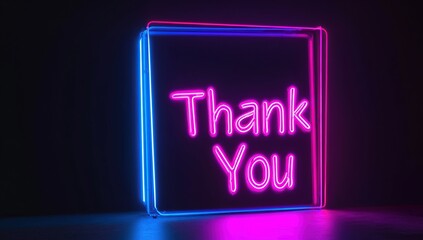 Neon Thank You Sign: A Glowing Message of Gratitude