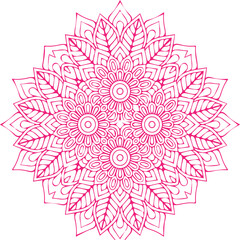 Beautiful flower art and mandala vector design