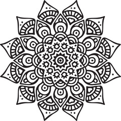 Beautiful flower art and mandala vector design