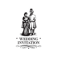wedding Invitation logo icon design