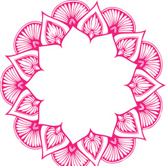 Beautiful flower art and mandala vector design