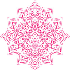 Beautiful flower art and mandala vector design
