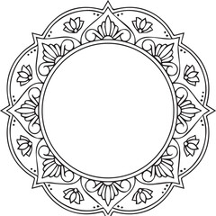 Beautiful flower art and mandala vector design