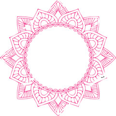 Beautiful flower art and mandala vector design