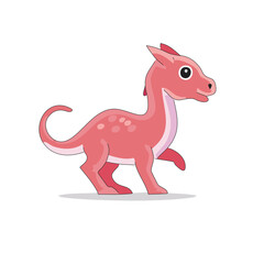 Illustration of a baby dragon in vector