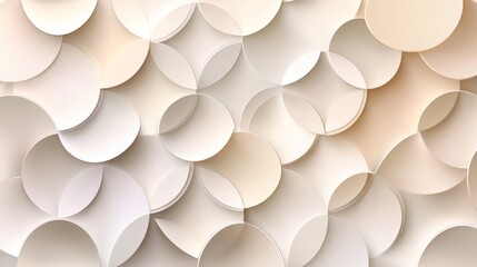 Abstract Cream Circular Pattern Design