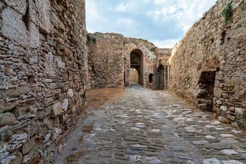 Stone Passageway at Methoni Fortress Entrance