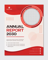 Modern design company annual report book cover template