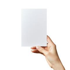 Blank flyer mock-up with transparent background, ideal for design presentations and promotional material displays.