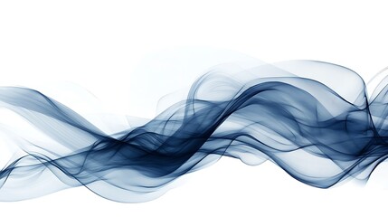 A sleek abstract composition of black, dark blue, and white smooth flowing lines, high-definition with a soft gradient effect.
