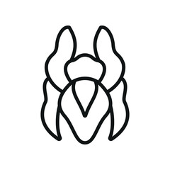 Iris flower icon, a beautifully designed vector graphic featuring intricate petal details, smooth lines, and vibrant colors