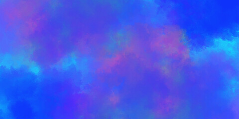 Beautiful Abstract Watercolor Background Design with Bright Blue and Pastel Pink Cloud Textures, Light Airy Sky Patterns, and Artistic Ink Strokes  Vintage Grunge Backdrop Illustration.