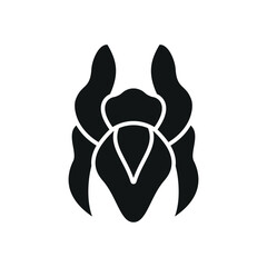 Iris flower icon, a beautifully designed vector graphic featuring intricate petal details, smooth lines, and vibrant colors