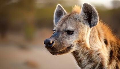 Obraz premium close up photo of a hyena