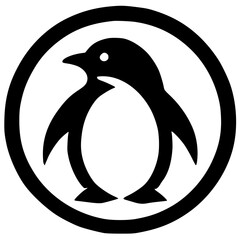 Penguin symbol silhouette