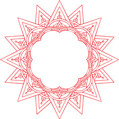 Beautiful flower art and mandala vector design
