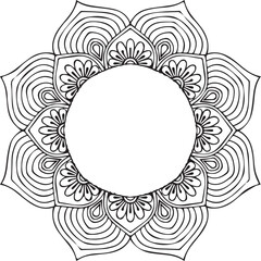 Beautiful flower art and mandala vector design