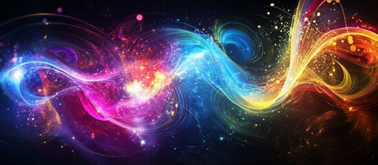 Fototapeta premium Abstract colorful energy waves.