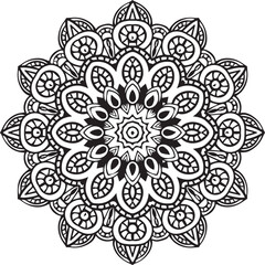Beautiful flower art and mandala vector design