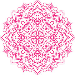 Beautiful flower art and mandala vector design