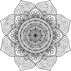 Beautiful flower art and mandala vector design