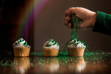 Magical St. Patricks day cupcakes
