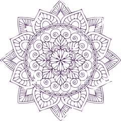 Beautiful flower art and mandala vector design