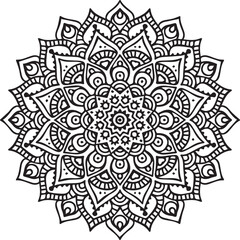 Beautiful flower art and mandala vector design