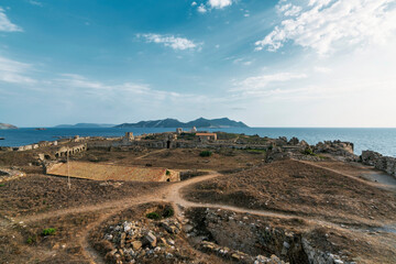 Panoramic View of Methoni Fortress and Sapientza Island