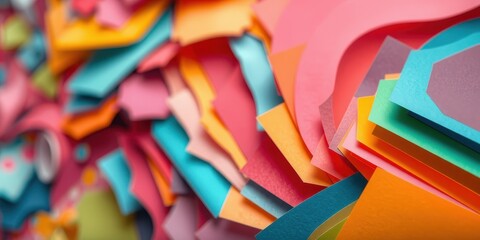 Abstract Colorful Paper Layers A Vibrant Textured Background