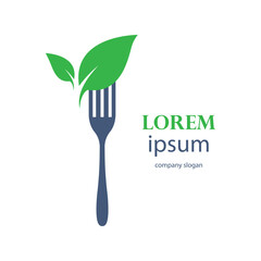 fresh and healthy vegetarian food logo design