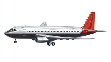 Sketch of a Vintage Passenger Airplane