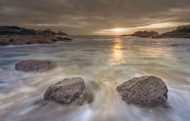 Clachtoll Beach located in the Highlands of Scotland.