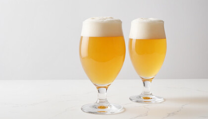 Belgian Beer Glasses Close-up Studio Style Beverage