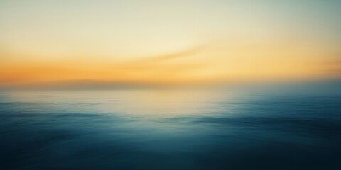 Serene Ocean Sunset Calm Water Golden Sky Peaceful Horizon
