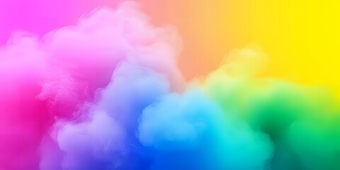 Fototapeta premium Vibrant Rainbow Ink Clouds Colorful Smoke Abstract Background